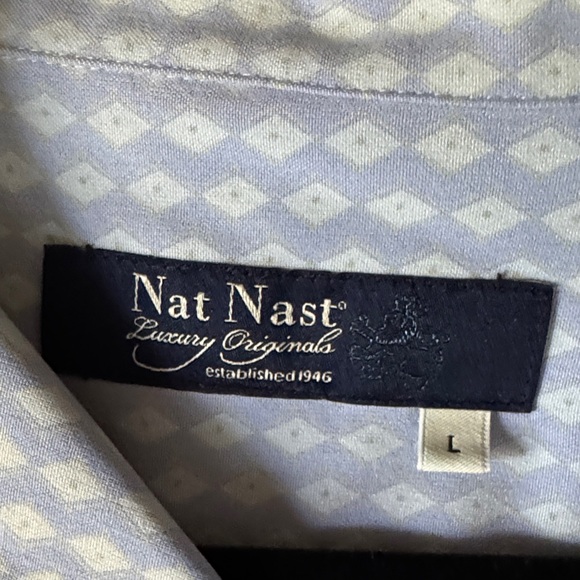 NaMen's Light Blue Patterned Shirt - Picture 2 of 6